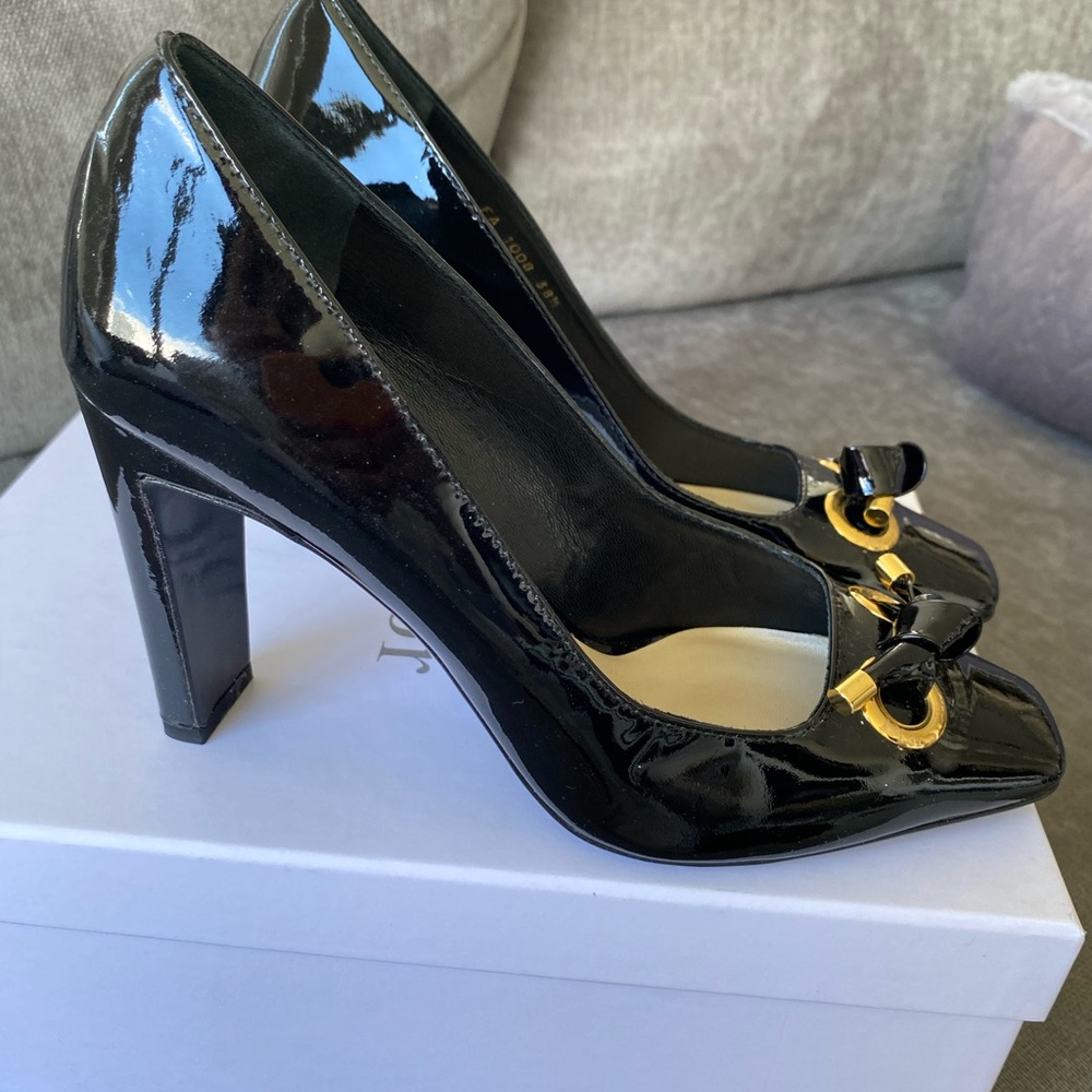 Dior patent black 4 inch pumps brand new with box